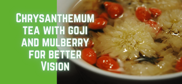 Chrysanthemum tea with gojiberry and mulberry for better vision